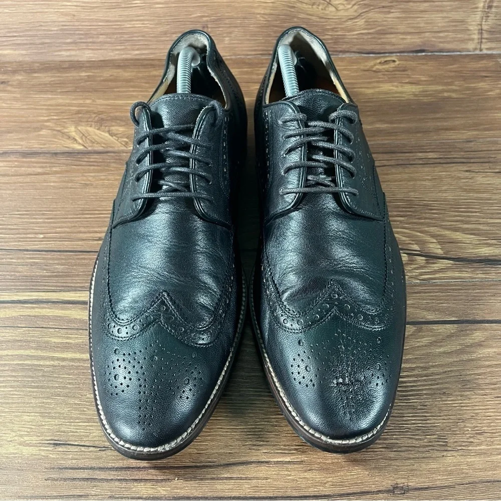 Cole Haan Grand‎ OS Wingtip Black Leather Dress Shoes Men’s Size 10